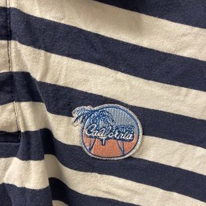 Blue Striped Polo Shirt